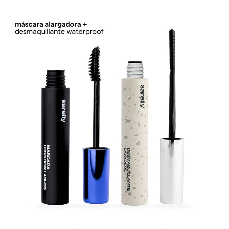 KIT MASCARA COW LASHES ALARGADORA + DESMAQUILLANTE (SET DE MAQUILLAJE)
